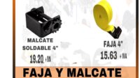 MALACATE SOLDABLE 4″ Y FAJAS 4″